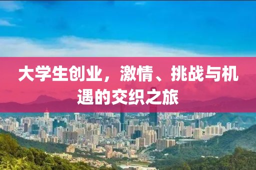 大学生创业，激情、挑战与机遇的交织之旅