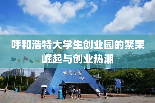 呼和浩特大学生创业园的繁荣崛起与创业热潮