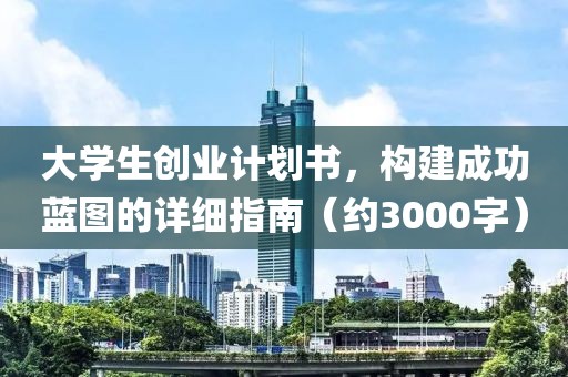 大学生创业计划书，构建成功蓝图的详细指南（约3000字）