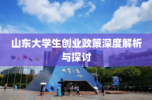 山东大学生创业政策深度解析与探讨