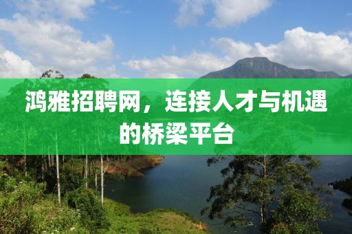 鸿雅招聘网，连接人才与机遇的桥梁平台