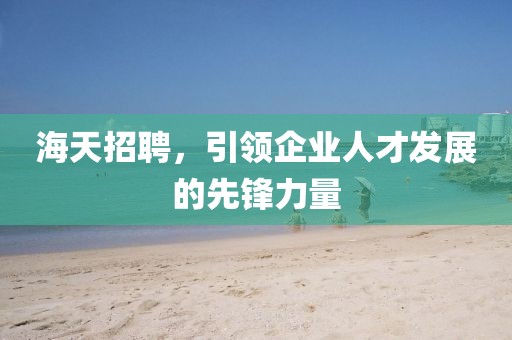 海天招聘，引领企业人才发展的先锋力量