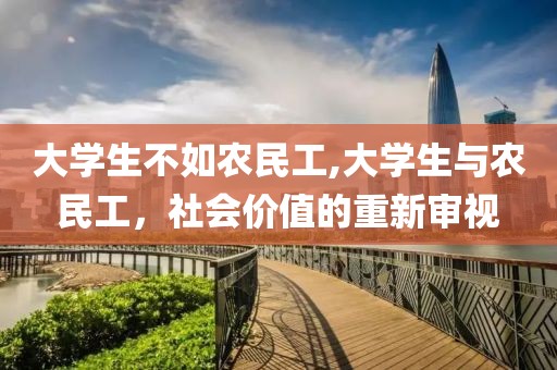 大学生不如农民工,大学生与农民工，社会价值的重新审视